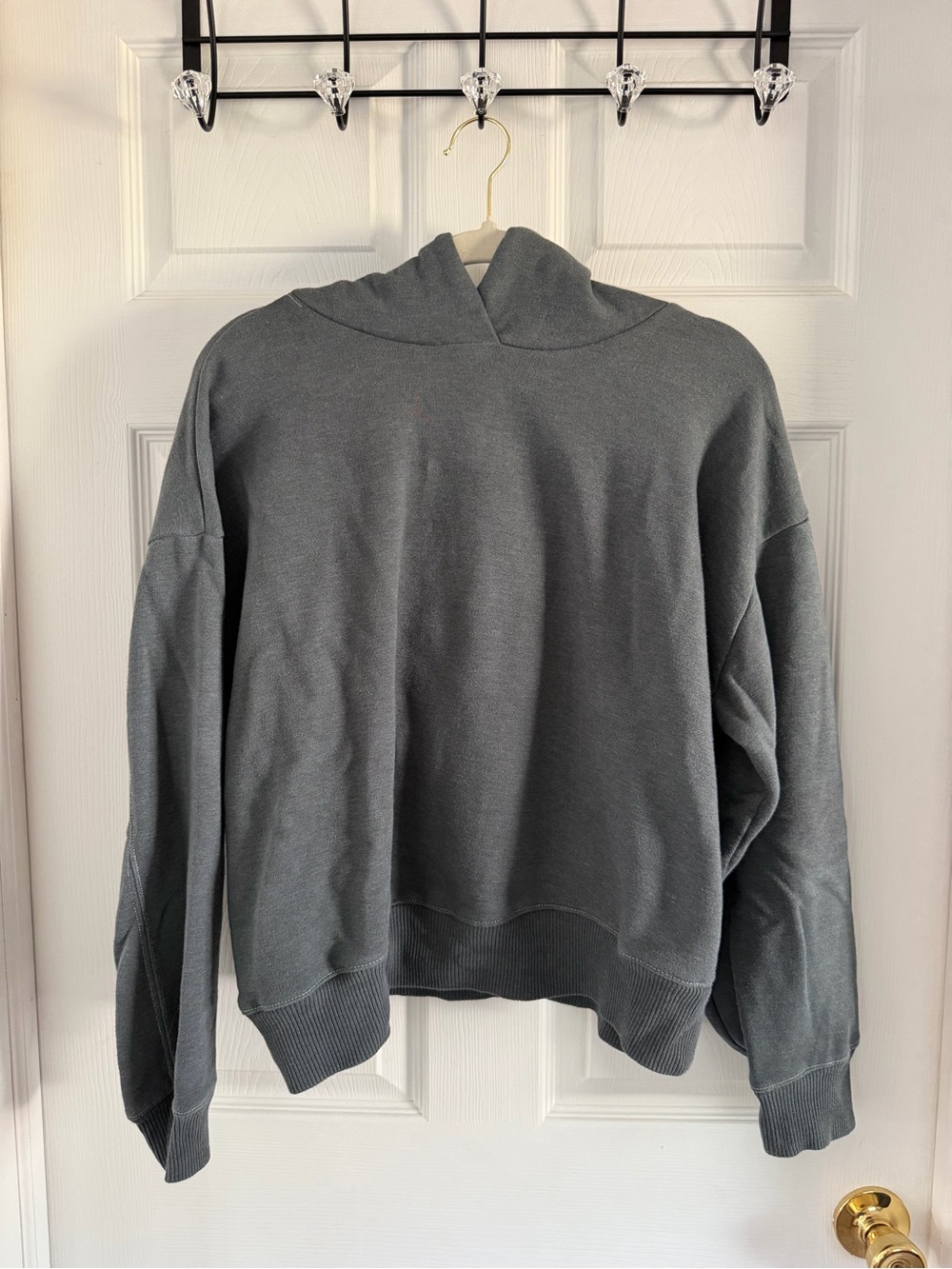 a new day Charcoal Gray Plush-Lined Hooded Sweatshirt